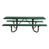 8 Ft. ADA Compliant Plastisol Expanded Metal Picnic Table with Dual End Access