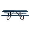 8 Ft. ADA Compliant Plastisol Expanded Metal Picnic Table with Dual End Access