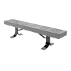 4 Ft. Slatted Style Thermoplastic Backless Bench