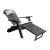 Recycled Plastic Reclining Adirondack Chair with Pullout Ottoman