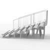 Picture of 27 ft. 8 Row Aluminum Bleacher with Guardrails and Double Footboards - 3158 Lbs.