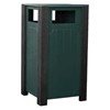 Picture of 32 Gallon Landmark Series Square Recycled Plastic Trash Receptacle - 75 Lbs. 