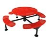 Picture of ELITE 46" Nexus Style Round Thermoplastic Polyethylene Coated Pedestal Picnic Table - Quick Ship