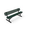 Picture of ELITE 4 Ft. Thermoplastic Polyethylene Coated Bench with Back - 78 lbs. - Quick ship
