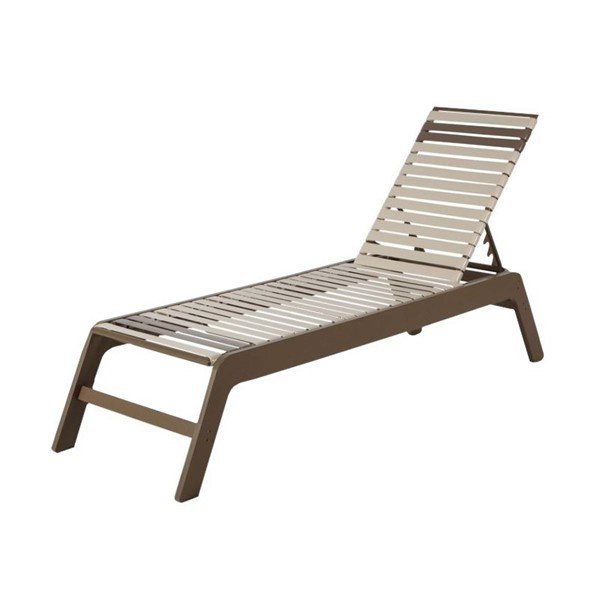 Picture of Malibu Vinyl Strap Chaise Lounge with Marine Grade Polymer Frame