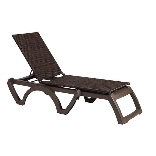 Java Sling Chaise Lounge with Plastic Resin Frame - Bronze