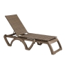Java Sling Chaise Lounge with Plastic Resin Frame - French Taupe