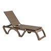 Java Sling Chaise Lounge with Plastic Resin Frame - French Taupe