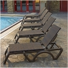 Java All Weather Wicker Chaise Lounge - Bronze - Lifestyle