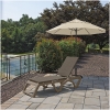 Java All Weather Wicker Chaise Lounge - French Taupe - Lifestyle