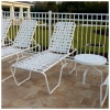  St. Maarten Cross Weave Strap Chaise Lounge