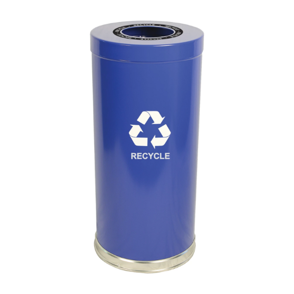 Flat Top Steel Recycle Receptacle 