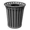 	36 Gallon Wydman Series Round Steel Receptacle w/ Liner and Top