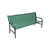 Slatted Powder Coated Steel Bench