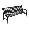 Slatted Powder Coated Steel Bench