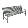 Slatted Powder Coated Steel Bench