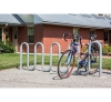 Heavy Duty 11 Space Single Loop Bike Rack, Galvanized Steel	