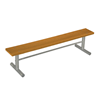 Portable Recycled Plastic Backless Sports Bench with Galvanized Steel Frame - 6 ft.	