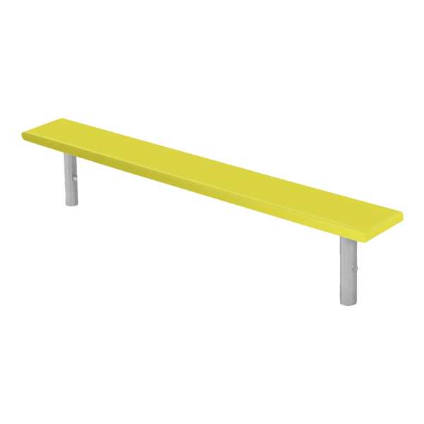 Stationary Fiberglass Backless Sports Bench With Galvanized Steel Frame - 6 FT.	