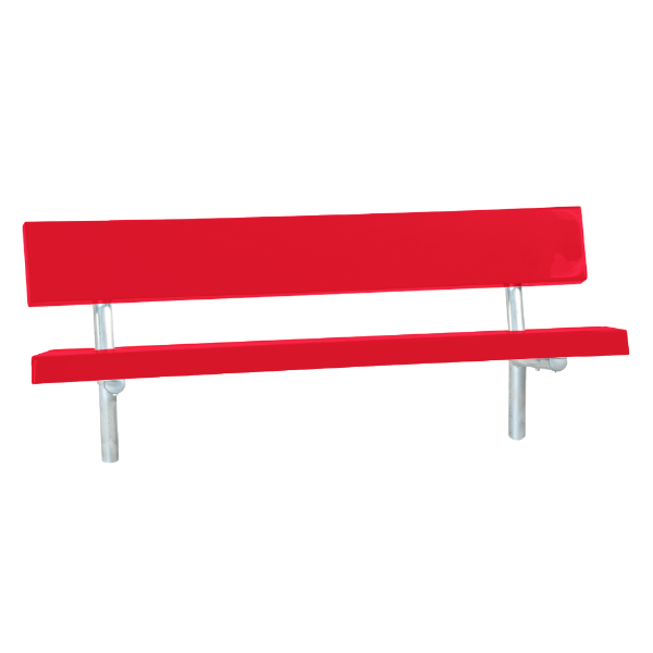 Stationary Fiberglass Commercial Park Bench with Galvanized Frame