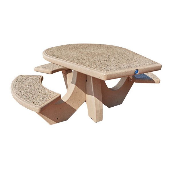 ADA Commercial Round Concrete Picnic Table	