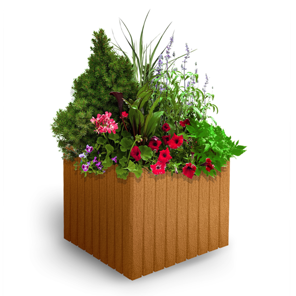 26" Square Recycled Plastic Planter, Windsor Collection	
