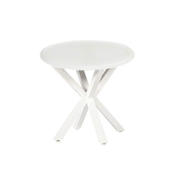 20" Round White Newport Side Table