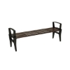 District Style Slat Arm Bench 