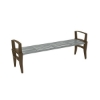 District Style Slat Arm Bench 