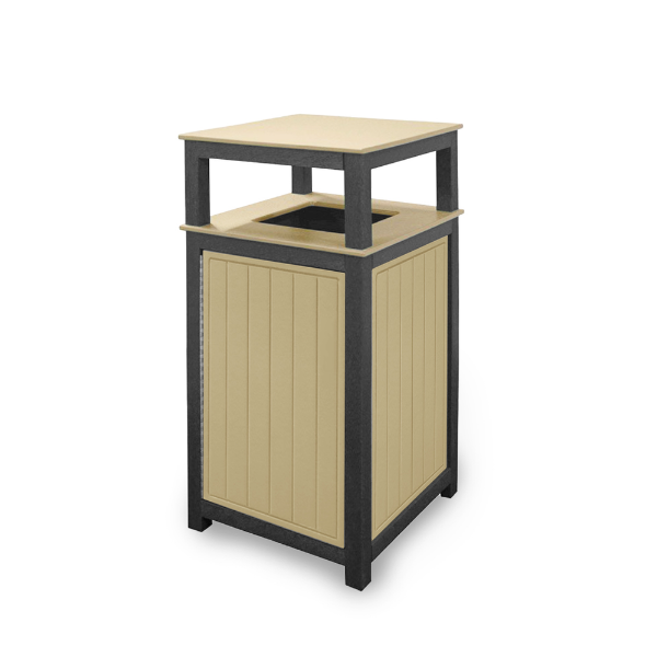 32 Gallon Decorative Recycled Plastic Trash Receptacle	