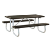 6 Ft. Heavy Duty Plastisol Coated Metal Picnic Table	