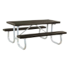 6 Ft. Heavy Duty Plastisol Coated Metal Picnic Table	