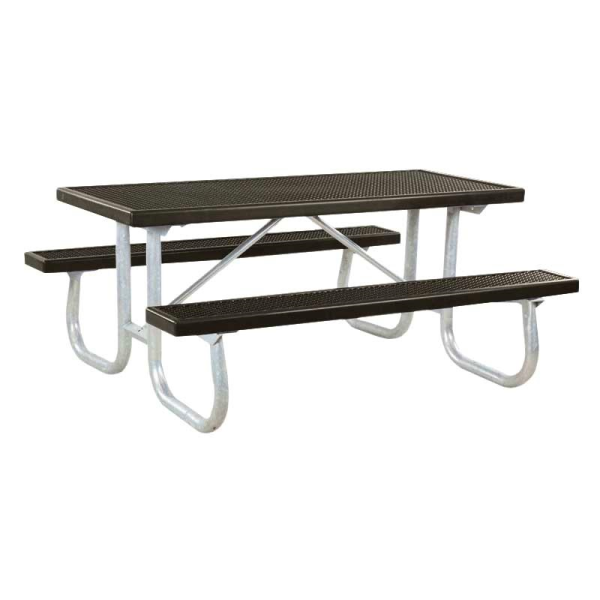 6 Ft. Heavy Duty Plastisol Coated Metal Picnic Table	