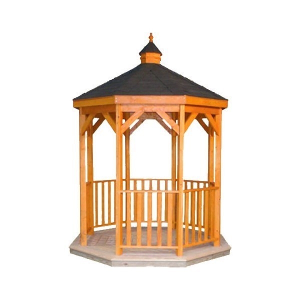 Picture of Amish Country Wood Gazebo-in-a-Box Kit with Deck Floor - All Sizes