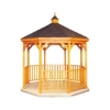 Picture of Amish Country Wood Gazebo-in-a-Box Kit with Deck Floor - All Sizes