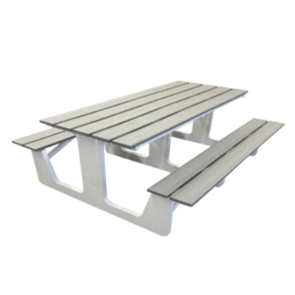 Picture of 8 Foot Nantucket Marine Grade Polymer Picnic Table with Umbrella Hole