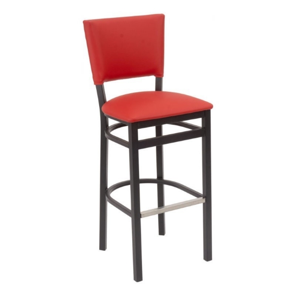 Upholstered Regal Red Barstool	