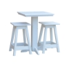 Bistro Table Set With Two Square Barstools