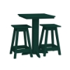 Bistro Table Set With Two Square Barstools