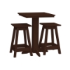 Bistro Table Set With Two Square Barstools