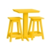 Bistro Table Set With Two Square Barstools