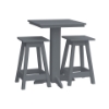 Bistro Table Set With Two Square Barstools