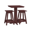 Bistro Table Set With Two Square Barstools
