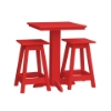 Bistro Table Set With Two Square Barstools