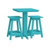 Bistro Table Set With Two Square Barstools