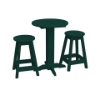 Bistro Table Set With Two Round Barstools