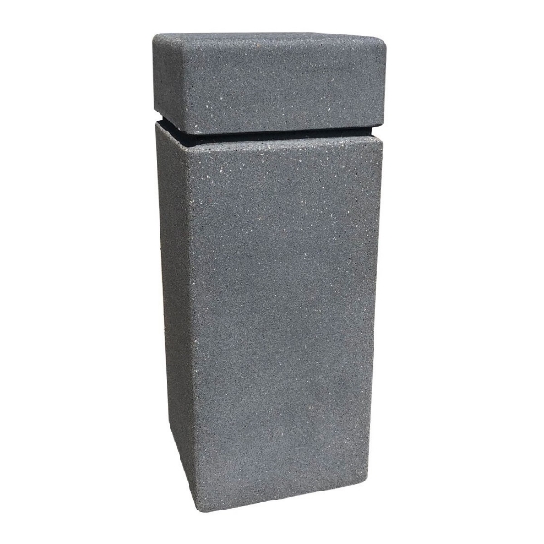 Square Concrete Bollard With Reveal Line