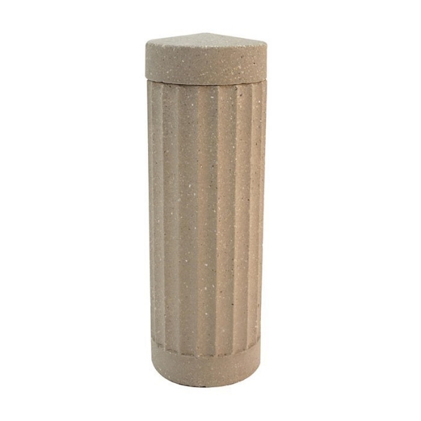 Etched Two Piece Concrete Bollard