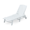 Wheeled Nautical Armless Chaise Lounge