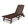 Wheeled Nautical Armless Chaise Lounge